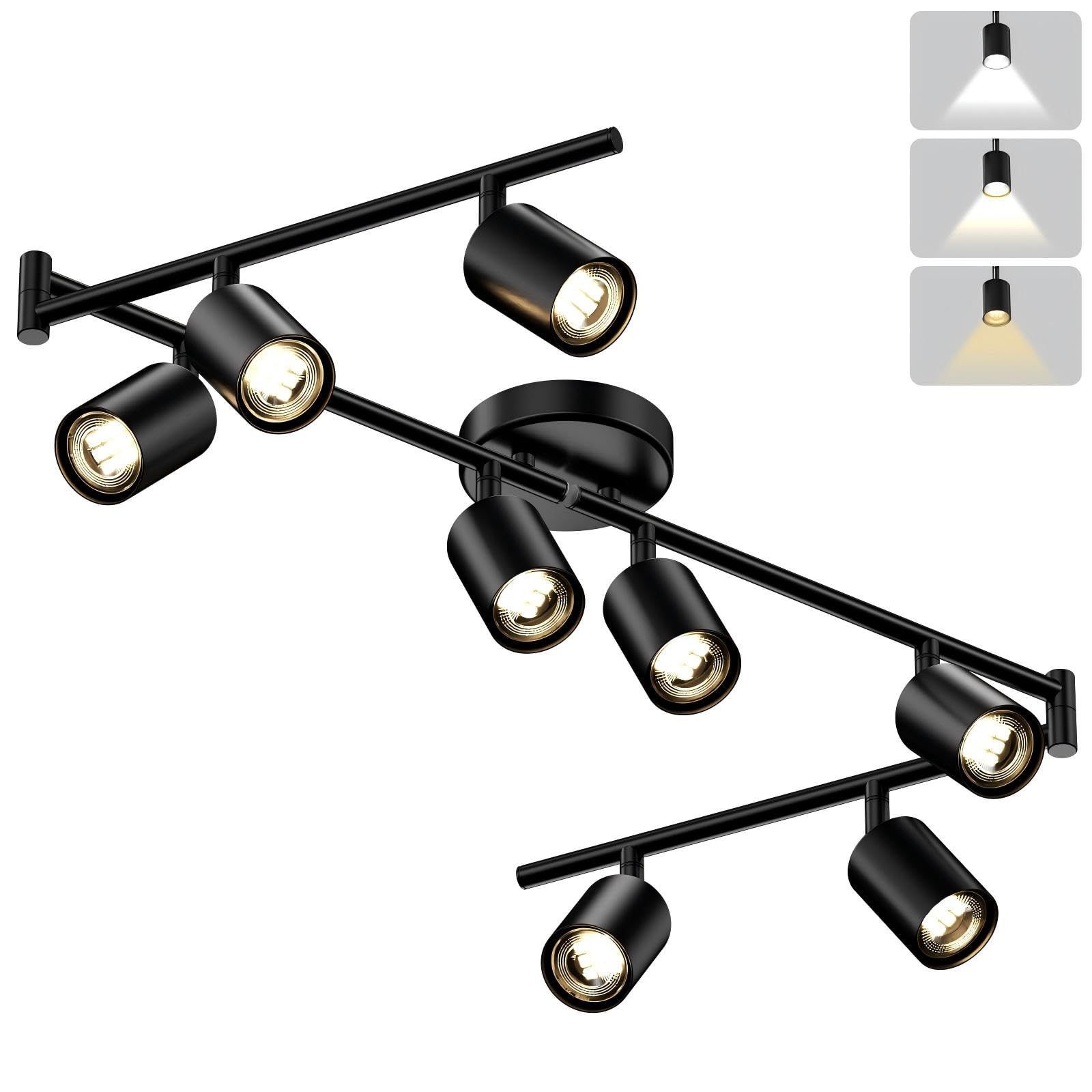 Lavendex LED 8 Light Track Lighting Kit, 3 Color Adjustable
